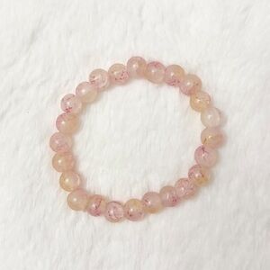 5/$25 🩷 Elegant Pink Beaded Stretch Bracelet